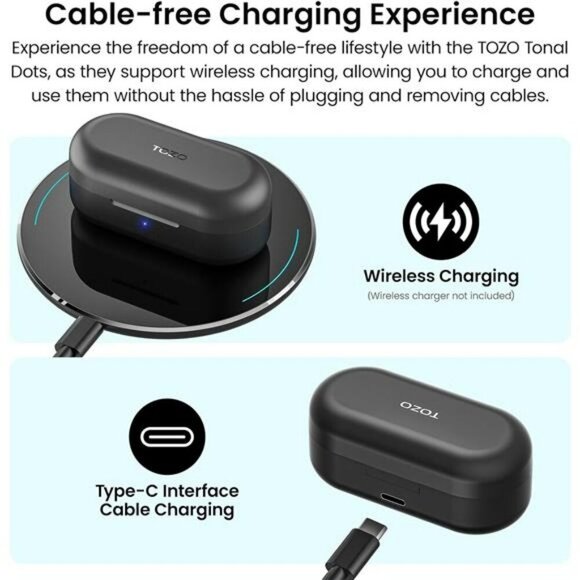 Wireless Bluetooth Earbuds Noise Cancelling Waterproof Headphones 55Hr Playtime - Picture 5 of 7